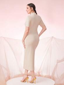 Modelyn Cut Out Front Sweater Dress