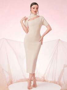 Modelyn Cut Out Front Sweater Dress