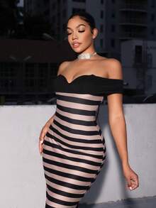 SHEIN SXY Collar de moda personalizado diamante de imitación completo - Plateado - Ver 5