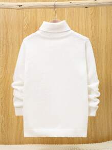 SHEIN Ragazzo Tween Maglione dolcevita in maglia a trecce