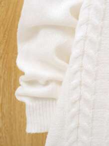 SHEIN Ragazzo Tween Maglione dolcevita in maglia a trecce