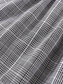 SHEIN Young Girl Plaid Print Ruffle Trim Bow Front Dress With Headband - Multicolor - View 6