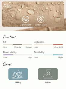 In My Nature 女式戶外皺紋面料 3/4 長防濺多口袋長褲 - 卡其色 - 查看 4