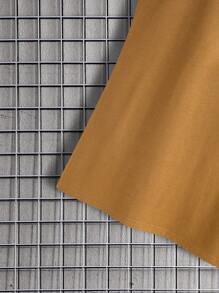 Manfinity Homme Hombres Top tank con estampado de letra - Marrón - Ver 3