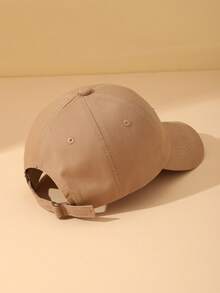 1入組字母刺繡設計休閒棒球帽適合男士,合適的適用於日常穿著&防曬 - 卡其色 - 查看 3