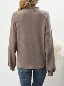 INAWLY Cổ giả Áo thun Thả vai - Màu nâu  Mocha - Xem 2