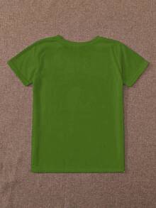 Calvaya Plus Slogan Graphic Tee - Green - View 2