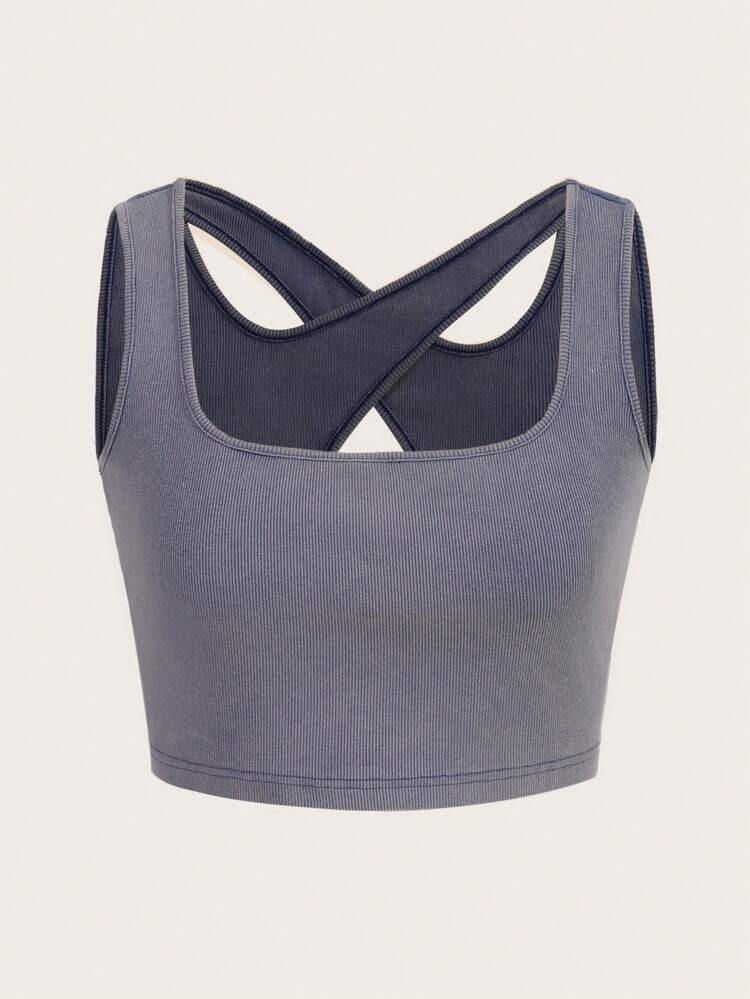 Solid Criss Cross Tank Top