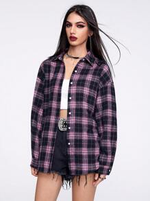 Y2Kool Deniart Camisa de algodón con estampado de calavera oscura y estampado de cuadros, para vacaciones, vacaciones, primavera y verano, playa, festival, ajustes de Ibiza, ropa occidental, salida, colección de ropa de otoño e invierno, atuendos de Año Nuevo