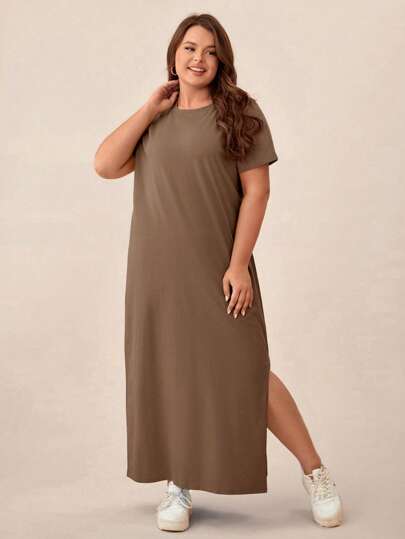 SHEIN BASICS Hơn Váy  thun Chất rắn