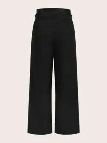 SHEINNeu Pantaloni suit monocolore gamba ampia