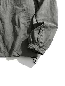 Men Zip Up Drop Shoulder Jacket & Pants - Grey - View 3