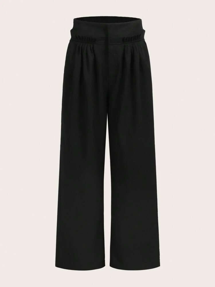 Solid Wide Leg Suit Pants In Fall/Winter