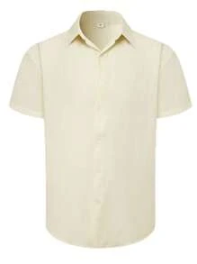 Men Solid Button Up Shirt - Beige - View 4