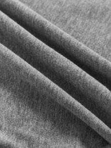 SHEIN 少女休閒卡通貓印花短袖T恤，夏季適用 - 灰色 - 查看 5