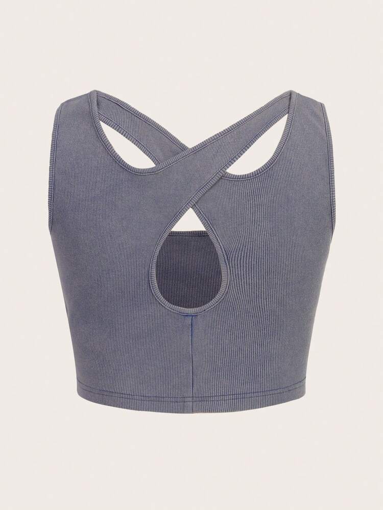 Solid Criss Cross Tank Top