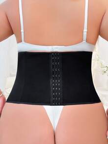 大碼素色腰封 - 黑色 - 查看 2