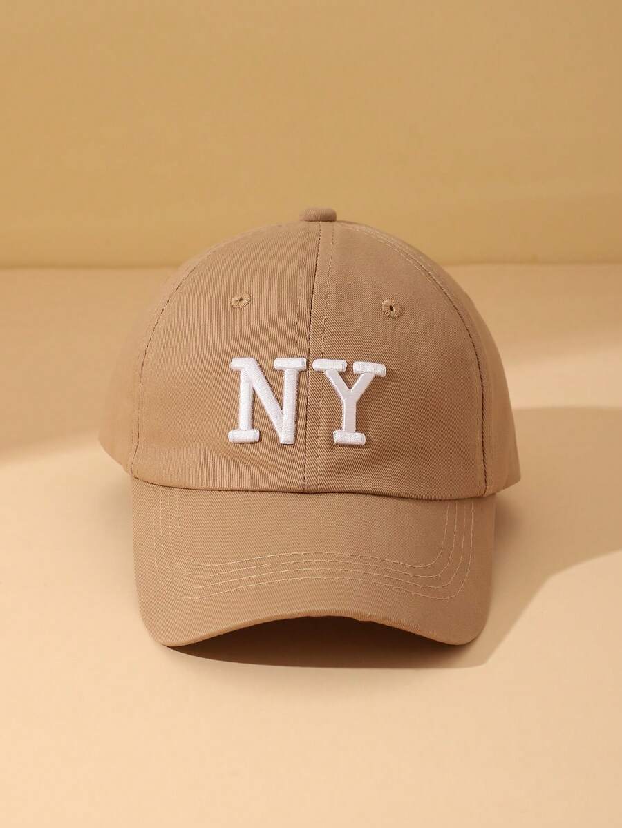 1pc Letter Embroidery Design Casual Baseball Cap For Men, Suitable For Daily Wear & Sun Protection - Khaki - View 1