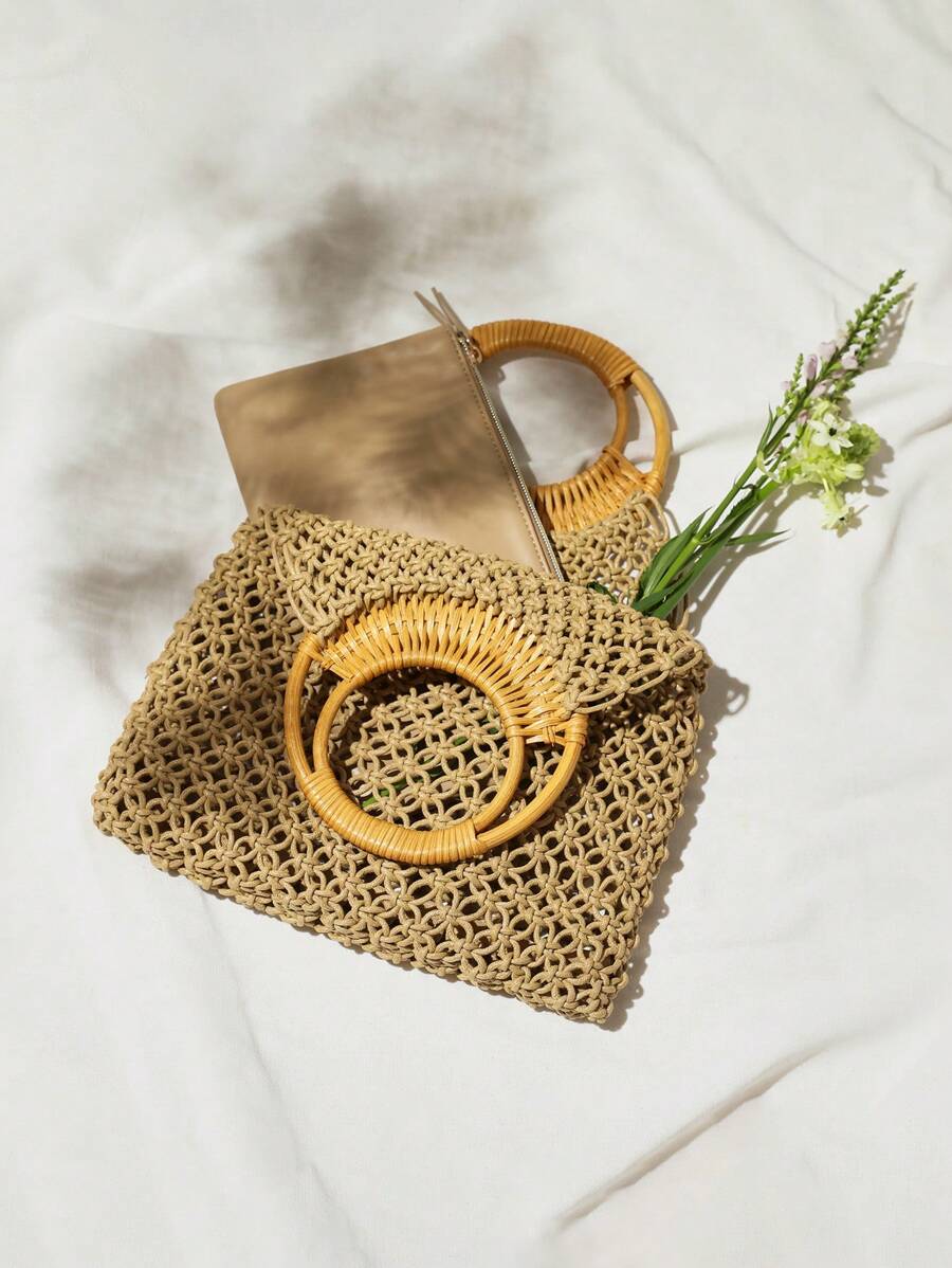 MOTF PREMIUM Móc sự thêu Túi Bucket - Lạc đà - Xem 1