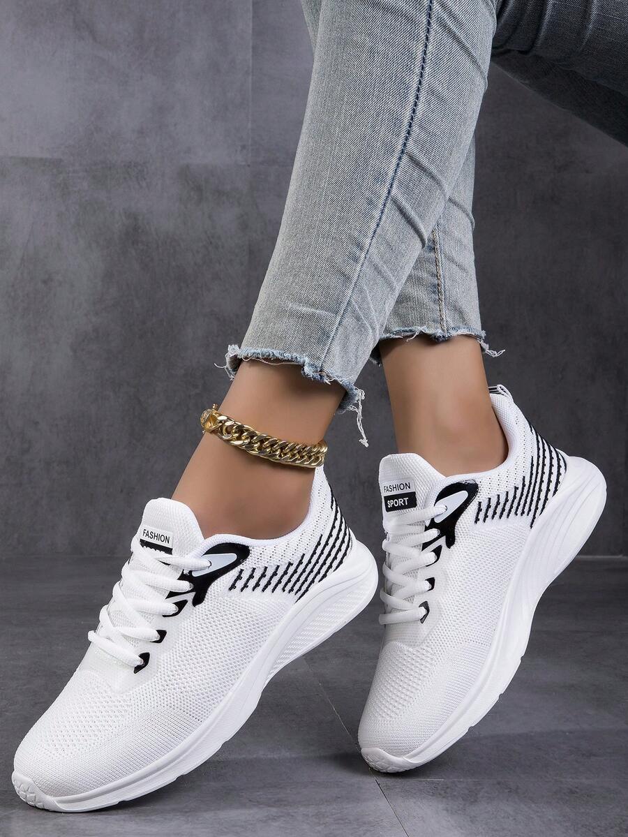 新品到貨圖案女性舒服的透氣跑步鞋