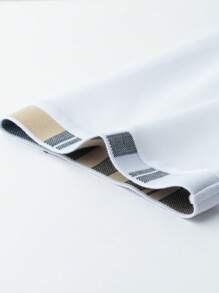 Manfinity Homme Men Plaid Print Polo Shirt - White - View 6