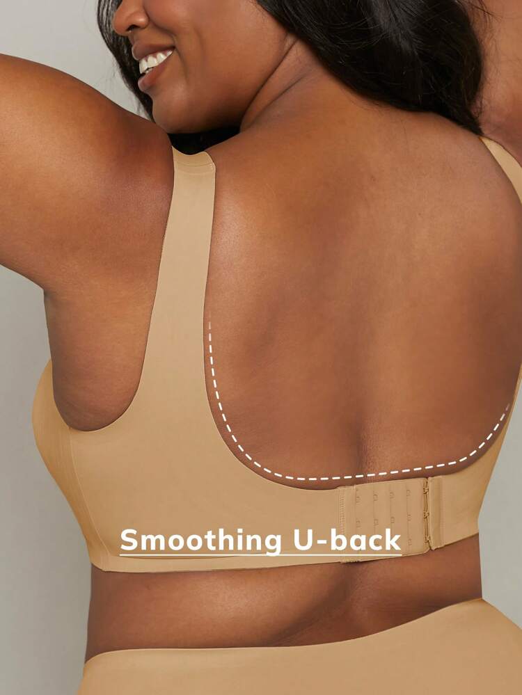 Soutien-gorge de rêve Plus Dream Curve 2ndSkin sans fil à couverture complète et support latéral sans couture. Soutien-gorge de sport, sous-vêtements, brassière de sport pouvant être portés à l'extérieur, sans couture