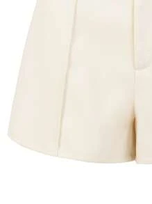 SHEIN LUNE Chi tiết Nút Đường may Chi tiết Quần short - Màu be - Xem 5