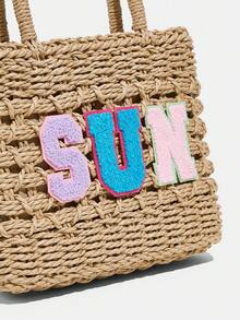 SHEIN VCAY Pink Fashionable Flap-over Chain Decorated Handbag - Khaki - View 6