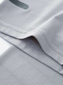 Men Striped Print Polo Shirt - Grey - View 4