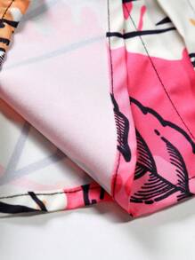 Men Floral & Skull Print Shirt Without Tee, For Halloween - Multicolor - View 5