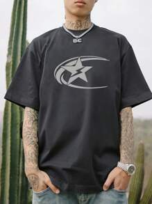 Men's Casual Short Sleeve T-Shirt | Premium Fabric | Stylish Graphics | Ideal Choice - Dark Grey - View 6