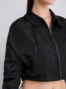 SHEINNeu Camicetta corta con manica regolabile con zip