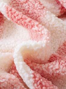 SHEIN Tween Girl Buffalo Plaid Pattern Dual Pocket Zipper Teddy Coat Without Sweater - Multicolor - View 5