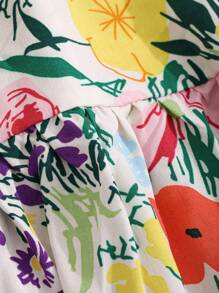 DAZY Allover Floral Print Nightdress Pajama, Moo Moo - Multicolor - View 9