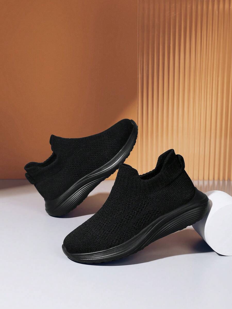 Boys' Knitted Slip-on Sneakers Or Chunky Shoes, Back To School