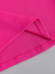 INAWLY Top tank crop unicolor - Rosa Fucsia - Ver 4
