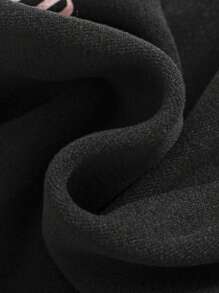 SHEIN Cô gái Tween Đồ họa Khẩu hiệu Lót nhiệt Nhiệt Xà cạp - màu đen - Xem 3