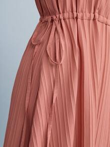 Mulvari Drawstring Waist A-line Dress - Pink - View 6