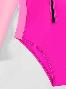 SHEIN Slayr Summer Beach Colorblock Cut Out Backless One Piece Swimsuit