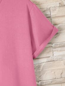 Manfinity Dauomo Homme T-shirt Unicolore Col Rond
