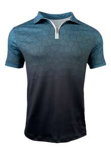 Manfinity Homme 男士幾何印花漸層POLO衫 - 彩色 - 查看 3