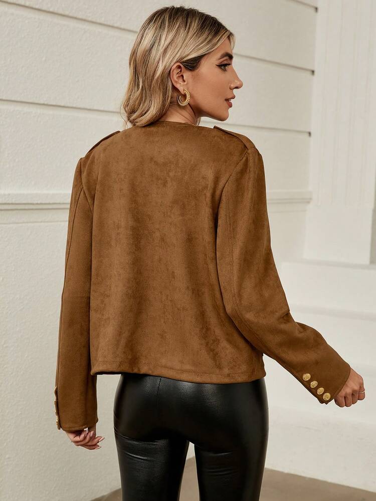 Flap Pocket Double Breasted Jacket