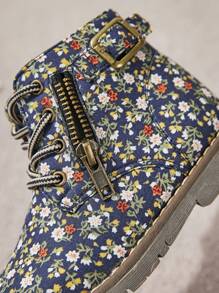 Printed Winter Warm Kids' Boots - Navy Blue - View 6