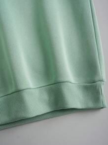 INAWLY Áo nỉ dài tay in hình phi hành gia, thích hợp mặc đi học, tốt nghiệp, làm giáo viên, áo nỉ mùa thu cho nữ. - Màu xanh Bạc hà - Xem 8