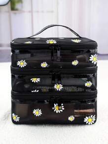 简约时尚双层化妆包收纳包