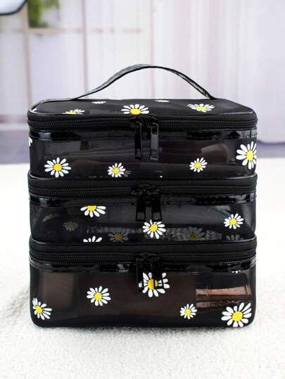 简约时尚双层化妆包收纳包