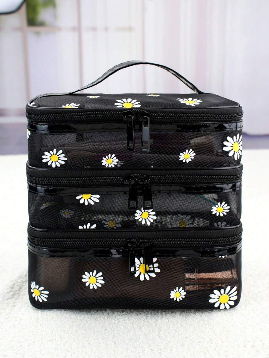 简约时尚双层化妆包收纳包