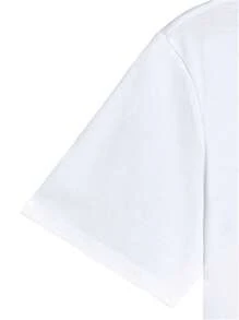 Men Motorcycle & Letter Graphic Tee - White - View 3
