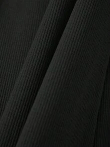 RueChic Teen Girl Solid Fitted Dress - Black - View 3