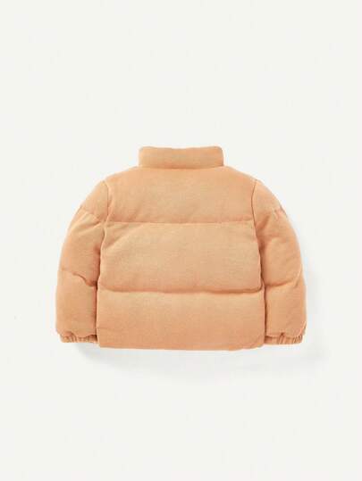 Baby Girl Cute Knitted Jacket With Padding, Thick Padded Coat For Warmth